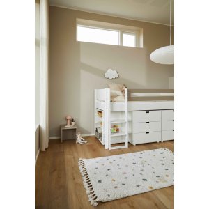 Manis-H Arn halvh�y seng med design sengehest og oppbevaring - 200 cm - 90x200