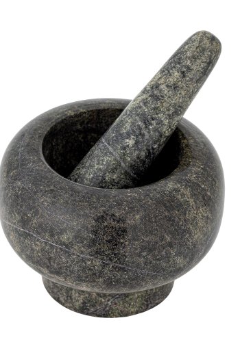 BLOOMINGVILLE Arazo Morter & Pestle, Grnn, Marmor (M: D12,5xH9 cm, P: D3xH12,5 cm)