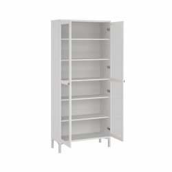 Roma porcel�nsskab med 2 l�ger, hvid, 88,7 x 36,25 x 202,8 cm