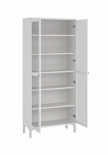 TVILUM Roma Porzellanschrank mit 2 T�ren, wei�, 88,7 x 36,25 x 202,8 cm