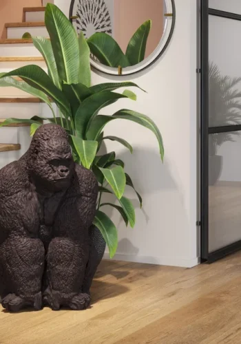 KARE DESIGN Monkey Gorilla Front XXL figur - polyresin (H:107cm)