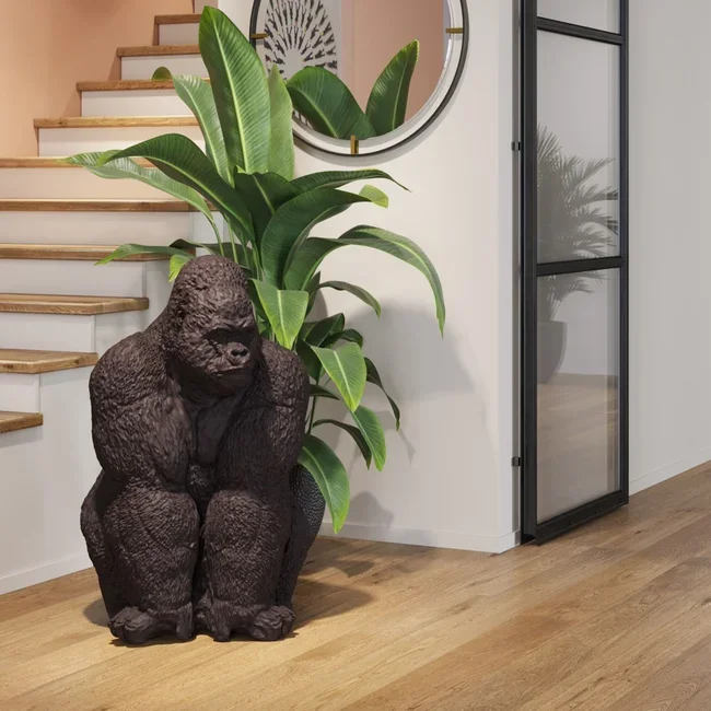 KARE DESIGN Monkey Gorilla Front XXL figur - polyresin (H:107cm)