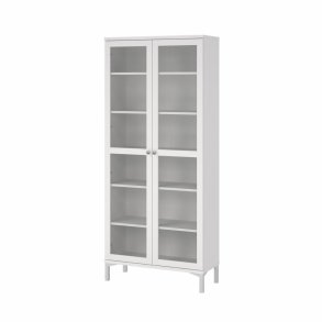 Roma porcel�nsskab med 2 l�ger, hvid, 88,7 x 36,25 x 202,8 cm