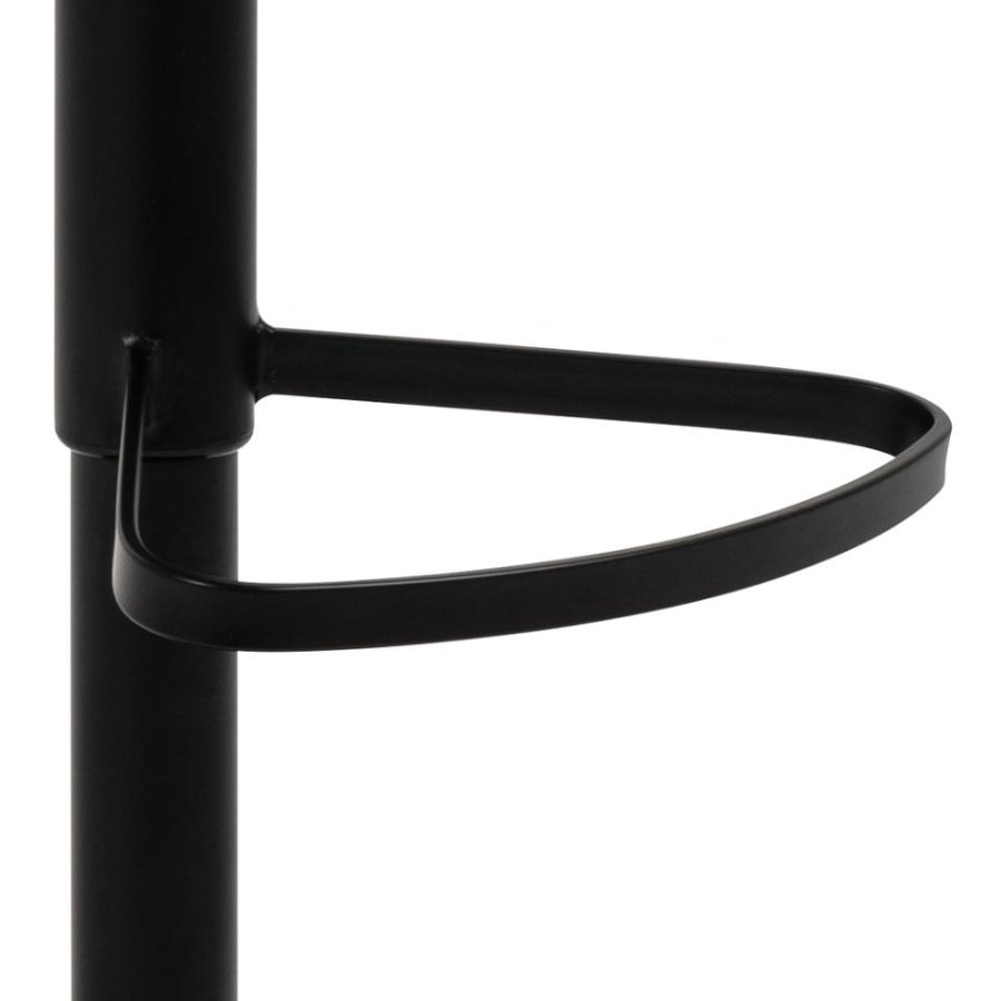 ACT NORDIC Patricia Barhocker, m. Rückenlehne, Fußstütze, Drehfunktion, Gaskartusche – grauer Stoff und schwarzer Stahl