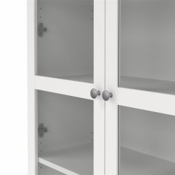 Roma porcel�nsskab med 2 l�ger, hvid, 88,7 x 36,25 x 202,8 cm
