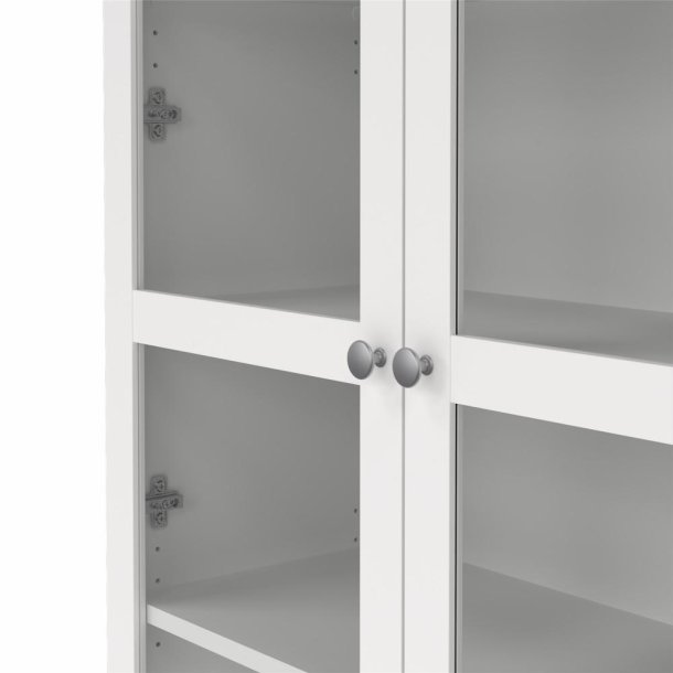 Roma porcel�nsskab med 2 l�ger, hvid, 88,7 x 36,25 x 202,8 cm