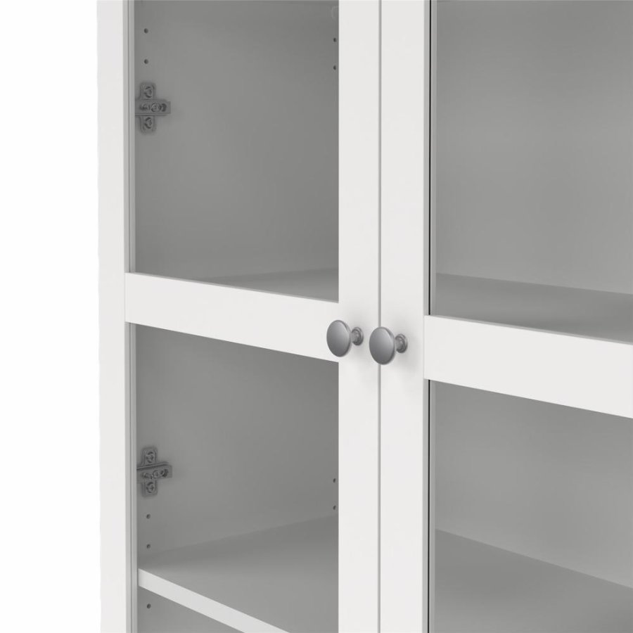 TVILUM Roma Porzellanschrank mit 2 Türen, weiß, 88,7 x 36,25 x 202,8 cm