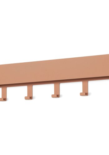 SPINDER DESIGN Dax Play 5 klesstativ, m. 5 kroker og hylle - leire terra stl