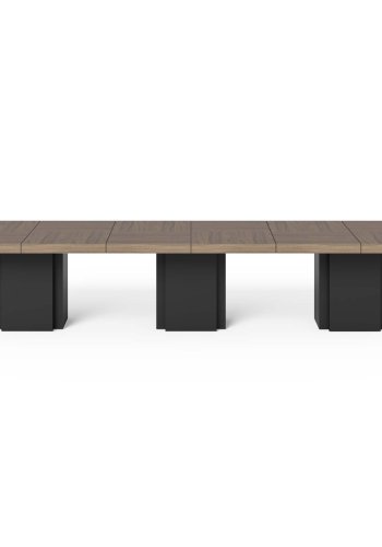 TEMAHOME Dusk Spisebord - 150x150 cm, Valn�d/Sort, Kvadratisk