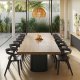 TEMAHOME Dusk Spisebord - 150x150 cm, Valn�d/Sort, Kvadratisk