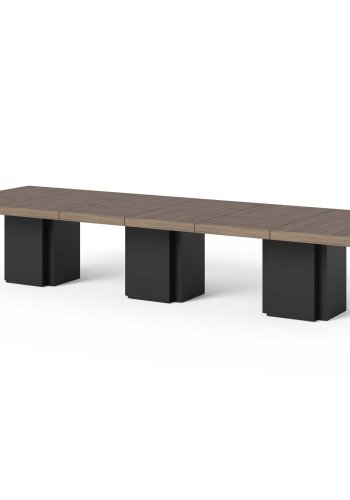 TEMAHOME Dusk Spisebord - 150x150 cm, Valn�d/Sort, Kvadratisk