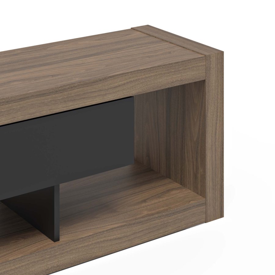 TEMAHOME Nara TV-bord 175 Low - Valn�d/Sort - 175 cm