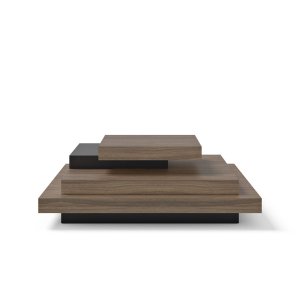 TEMAHOME Slate Couchtisch - Walnuss/Schwarz - 110x110 cm