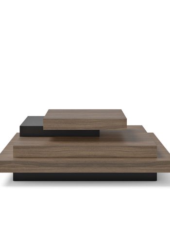 TEMAHOME Slate Couchtisch - Walnuss/Schwarz - 110x110 cm