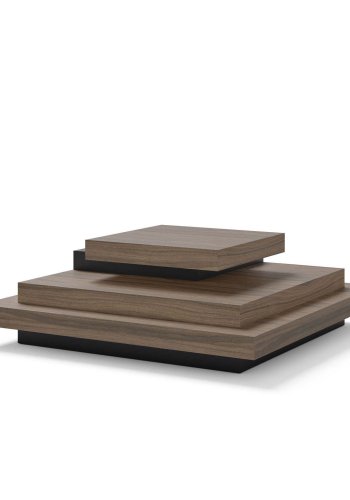 TEMAHOME Slate Couchtisch - Walnuss/Schwarz - 110x110 cm