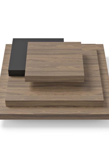 TEMAHOME Slate Couchtisch - Walnuss/Schwarz - 110x110 cm