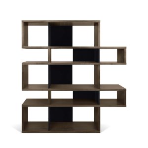 TEMAHOME London Bokhylla 002 - Valn&ouml;t/Svart - 156x160x34 cm