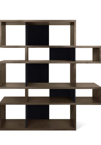 TEMAHOME London Bokhylla 002 - Valn&ouml;t/Svart - 156x160x34 cm