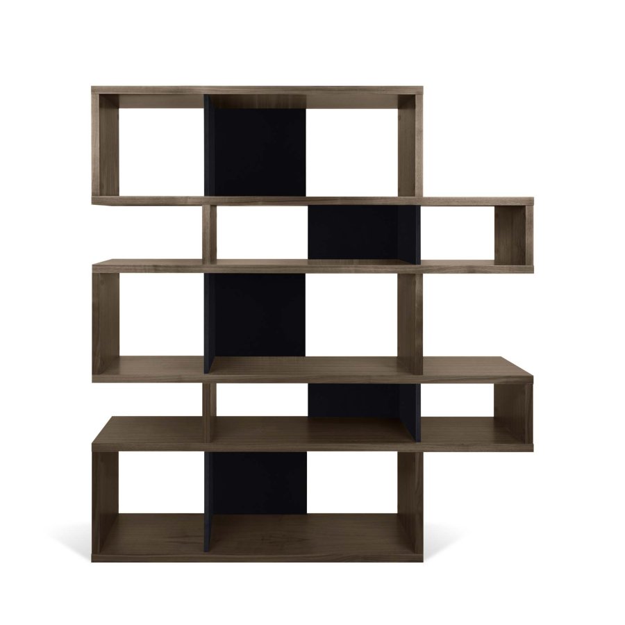 TEMAHOME London Bokhylla 002 - Valn&ouml;t/Svart - 156x160x34 cm