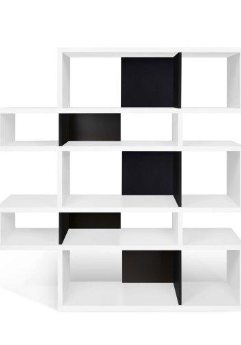 TEMAHOME London Bokhylla 002 - Vit/Svart - 156 x 160 cm