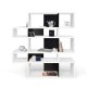TEMAHOME London Bokhylla 002 - Vit/Svart - 156 x 160 cm