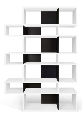 TEMAHOME London Bokhylla 003 - Vit/Svart - 156x220 cm