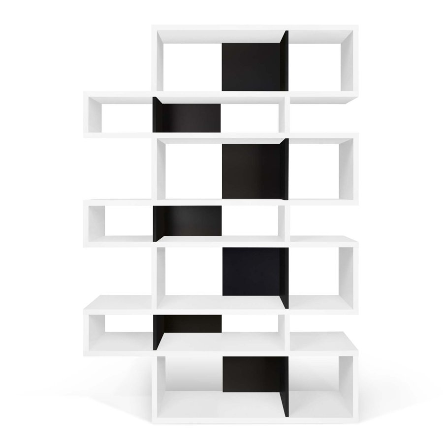 TEMAHOME London Bokhylla 003 - Vit/Svart - 156x220 cm