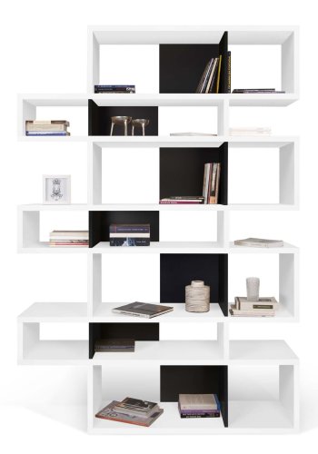 TEMAHOME London Bokhylla 003 - Vit/Svart - 156x220 cm