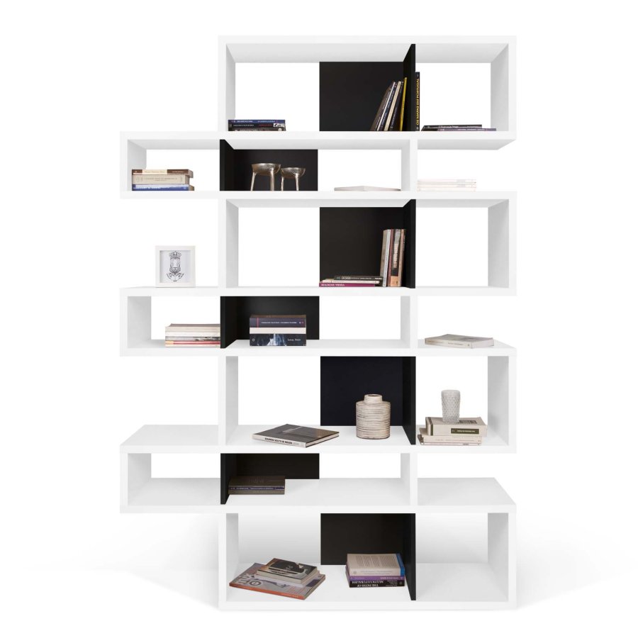 TEMAHOME London Bokhylla 003 - Vit/Svart - 156x220 cm