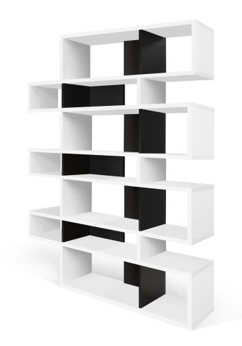 TEMAHOME London Bokhylla 003 - Vit/Svart - 156x220 cm