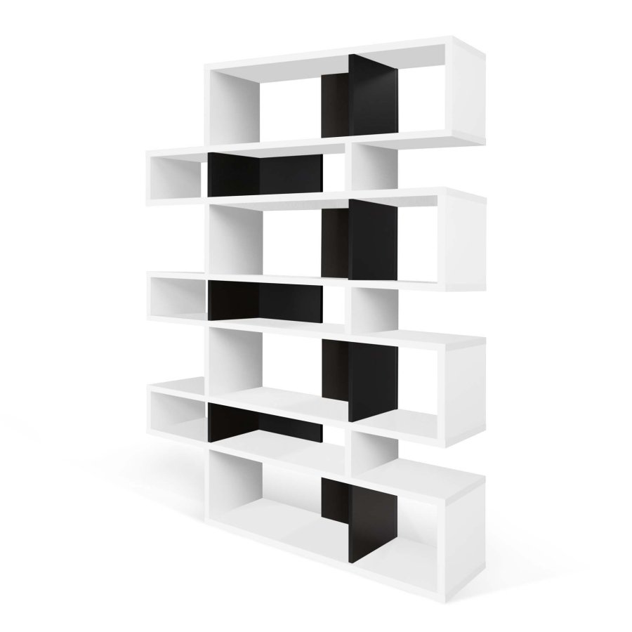 TEMAHOME London Bokhylla 003 - Vit/Svart - 156x220 cm