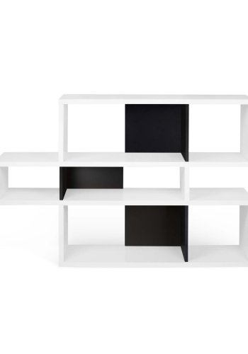 TEMAHOME London Bokhylla 001 - Vit/Svart - 156x34x100 cm