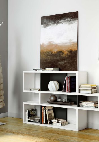 TEMAHOME London Bokhylla 001 - Vit/Svart - 156x34x100 cm