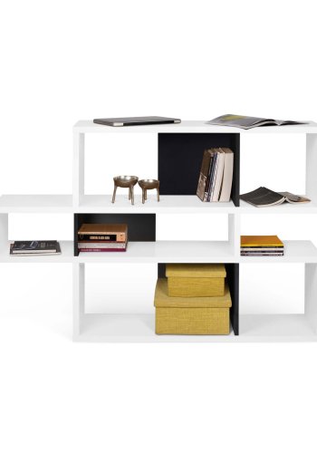 TEMAHOME London Bokhylla 001 - Vit/Svart - 156x34x100 cm