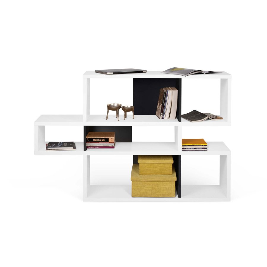 TEMAHOME London Bokhylla 001 - Vit/Svart - 156x34x100 cm