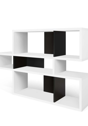 TEMAHOME London Bokhylla 001 - Vit/Svart - 156x34x100 cm