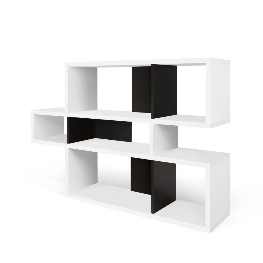 TEMAHOME London Bokhylla 001 - Vit/Svart - 156x34x100 cm