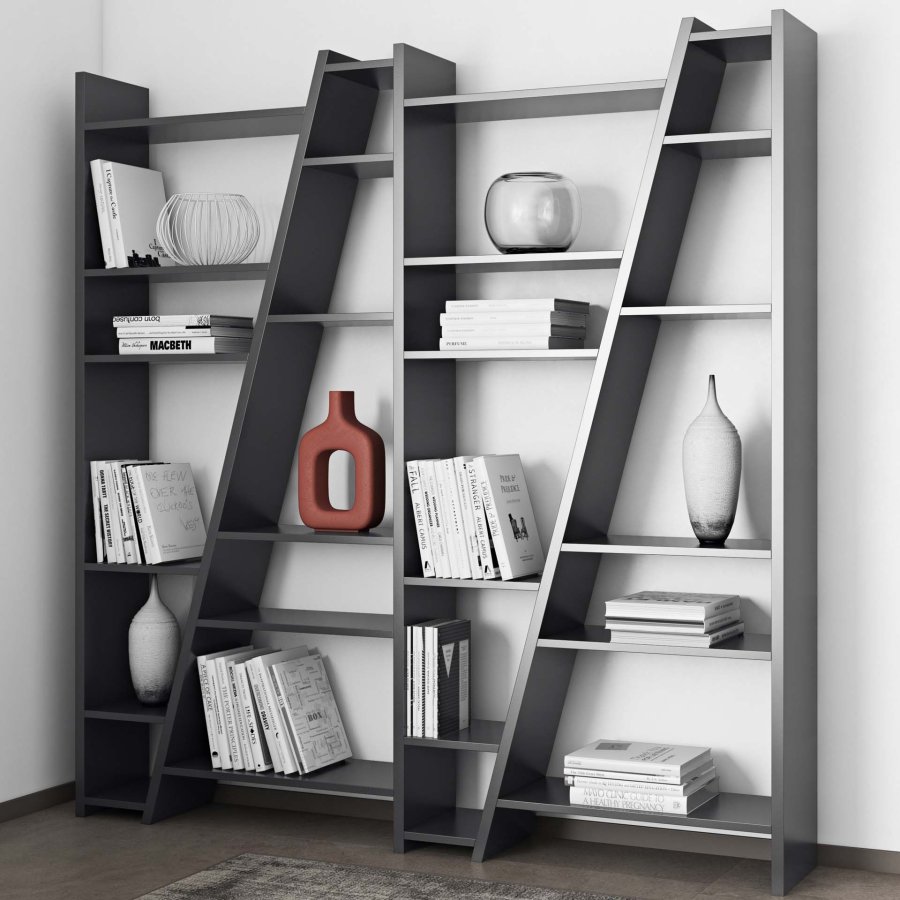 TEMAHOME Delta Bokhylla 004 - Svart 190x195 cm
