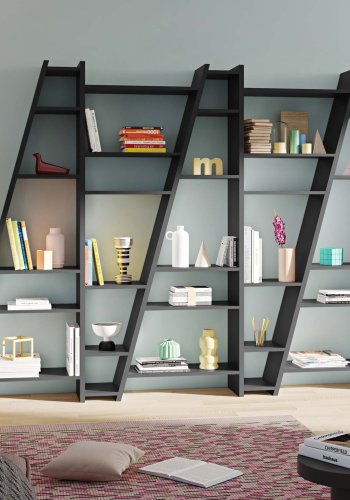 TEMAHOME Delta Bokhylla 005 - Svart 195x263 cm