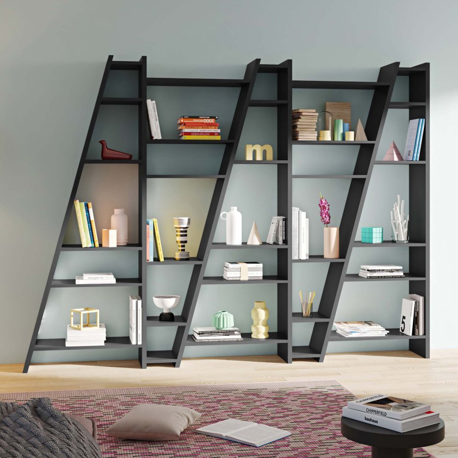 TEMAHOME Delta Bokhylla 005 - Svart 195x263 cm