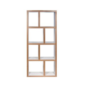 TEMAHOME Berlin Bokhylla 70 4L - Vit/Natur - 70x159 cm