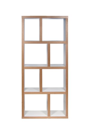 TEMAHOME Berlin Bokhylla 70 4L - Vit/Natur - 70x159 cm