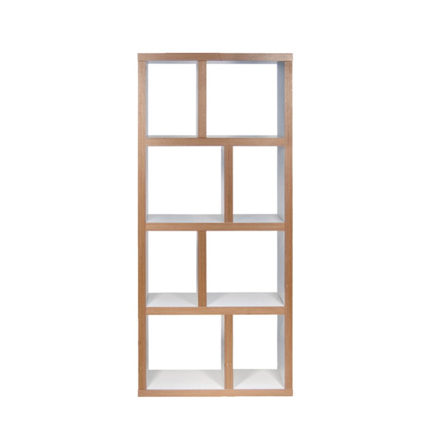 TEMAHOME Berlin Bokhylla 70 4L - Vit/Natur - 70x159 cm