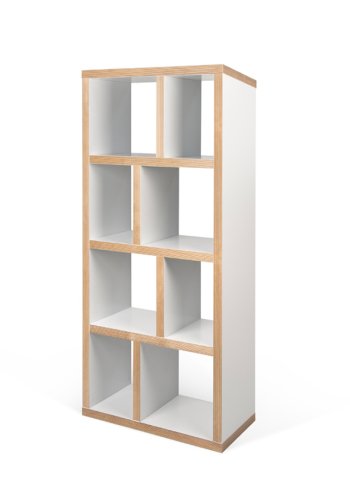 TEMAHOME Berlin Bokhylla 70 4L - Vit/Natur - 70x159 cm