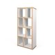TEMAHOME Berlin Bokhylla 70 4L - Vit/Natur - 70x159 cm