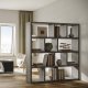 TEMAHOME Berlin Bokhylla - Gr� betonglook, 150 cm och 4 niv�er