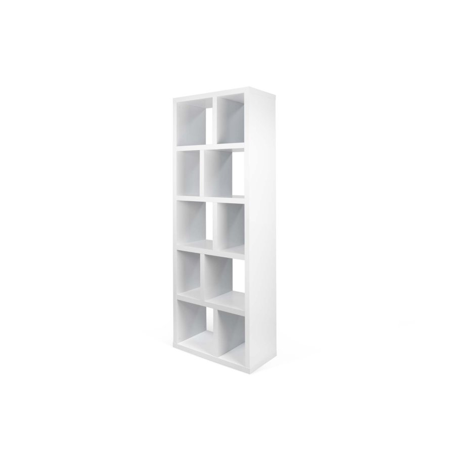 TEMAHOME Berlin Bokhylla - Vit, 5 niv�er, 70x34x198 cm