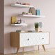 TEMAHOME Balda Vegghylle - Hvit, 60 cm