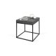 TEMAHOME Petra Sofabord - Beton-look og sort metal - 55x55 cm