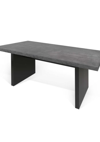 TEMAHOME Detroit Spisebord - Gr� betonlook og sort, 160x80 cm